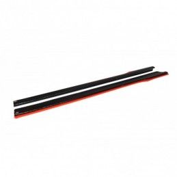 Maxton SIDE SKIRTS DIFFUSERS V.2 SUBARU BRZ/ TOYOTA GT86 FACELIFT Gloss Black + Red, MAXTON DESIGN