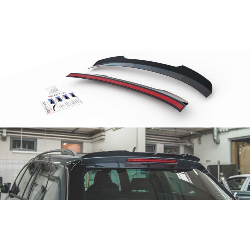 Maxton Spoiler Cap V.2 Skoda Kodiaq Mk1 Sportline/RS Gloss Black, Kodiaq