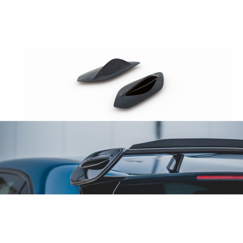 Maxton Spoiler Side Extensions Mercedes A35 AMG Hatchback W177 Gloss Black, CLASSE A