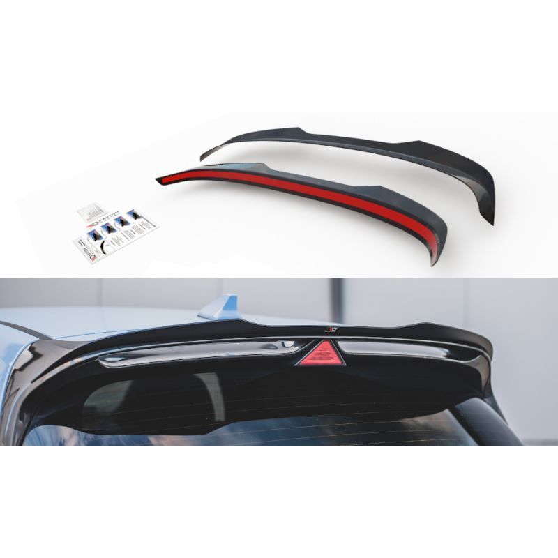 Maxton Spoiler Cap V.2 Hyundai I30 N Mk3 / Mk3 FL Hatchback Gloss Black, Hyundai