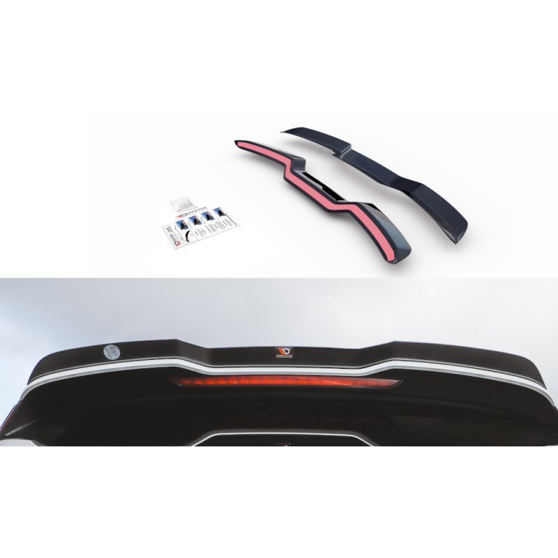 Maxton Spoiler Cap V.3 Audi RS3 8V / 8V FL Sportback Gloss Black, A3/S3/RS3 8V