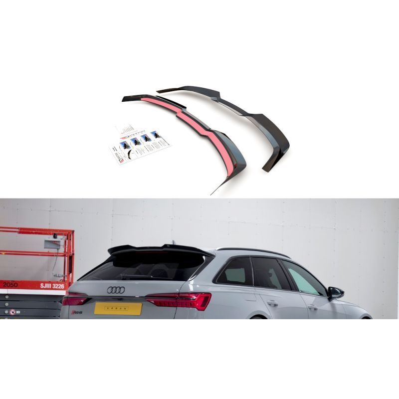 Maxton Spoiler Cap V.2 Audi RS6 C8 Gloss Black, A6/S6/RS6 C8