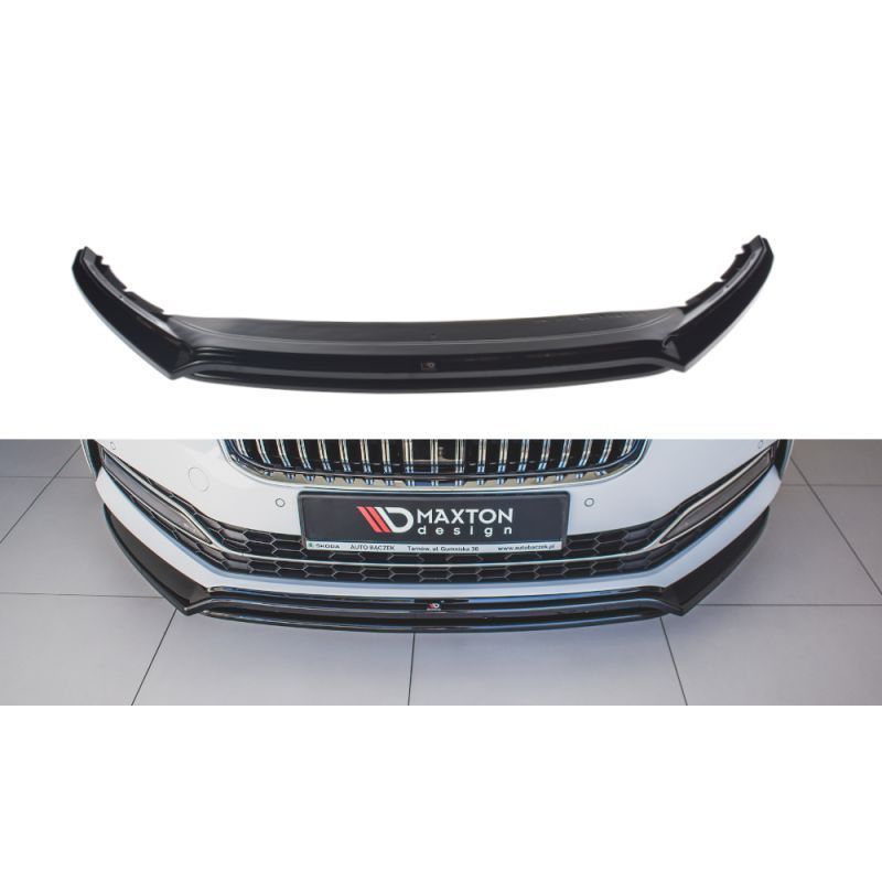 Maxton Front Splitter V.3 Skoda Superb Mk3 FL Gloss Black, Superb