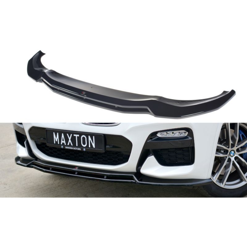 Maxton FRONT SPLITTER V.1 for BMW X3 M40d / M40i / M-Pack G01 Gloss Black, X3 G01