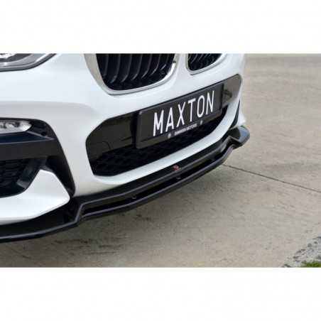 Maxton FRONT SPLITTER V.1 for BMW X3 M40d / M40i / M-Pack G01 Gloss Black, X3 G01