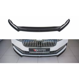 Maxton Front Splitter V.1 Skoda Superb Mk3 FL Gloss Black, Superb