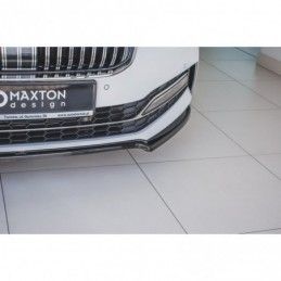 Maxton Front Splitter V.1 Skoda Superb Mk3 FL Gloss Black, Superb