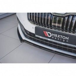 Maxton Front Splitter V.1 Skoda Superb Mk3 FL Gloss Black, Superb