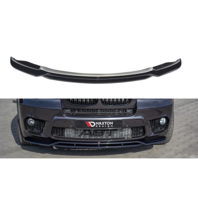 Maxton Front Splitter for BMW X50 E70 Facelift M-pack Gloss Black, X5 E70