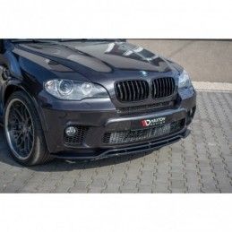 Maxton Front Splitter for BMW X50 E70 Facelift M-pack Gloss Black, X5 E70