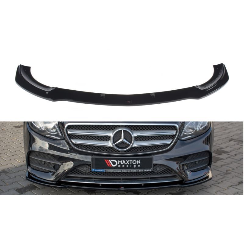 Maxton Front Splitter Mercedes-Benz E43 AMG / AMG-Line W213 Gloss Black, W213