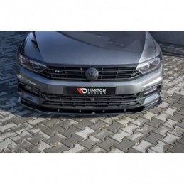 Maxton Front Splitter V.1 Volkswagen Passat R-Line B8 Gloss Black, Passat B8