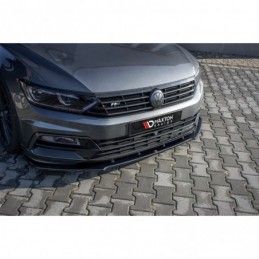 Maxton Front Splitter V.1 Volkswagen Passat R-Line B8 Gloss Black, Passat B8