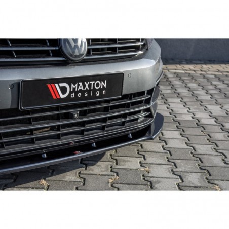 Maxton Front Splitter V.1 Volkswagen Passat R-Line B8 Gloss Black, Passat B8