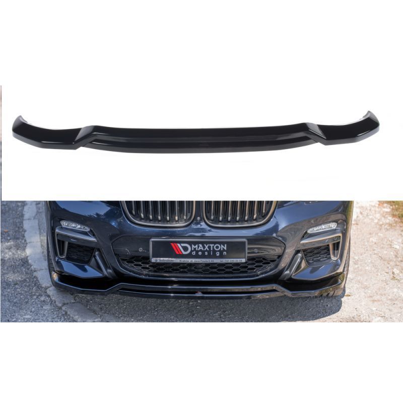 Maxton Front Splitter for BMW X4 M-Pack G02 Gloss Black, X4 G02