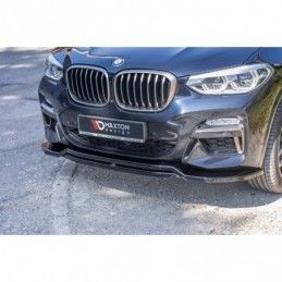 Maxton Front Splitter for BMW X4 M-Pack G02 Gloss Black, X4 G02