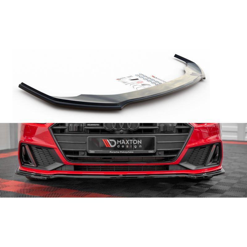 Maxton Front Splitter V.1 Audi A7 C8 S-Line / S7 C8 Gloss Black, A7/ S7 / RS7 - C8