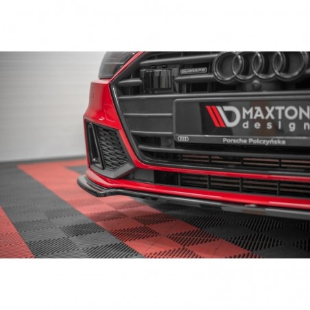 Maxton Front Splitter V.1 Audi A7 C8 S-Line / S7 C8 Gloss Black, A7/ S7 / RS7 - C8