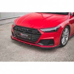 Maxton Front Splitter V.2 Audi A7 C8 S-Line / S7 C8 Gloss Black, A7/ S7 / RS7 - C8