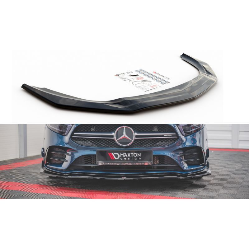 Maxton Front Splitter V.1 Mercedes A35 AMG Aero W177 Gloss Black, CLASSE A