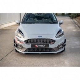 Maxton Front Splitter V.4 Ford Fiesta Mk8 ST / ST-Line Gloss Black, Fiesta Mk8