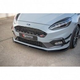 Maxton Front Splitter V.4 Ford Fiesta Mk8 ST / ST-Line Gloss Black, Fiesta Mk8