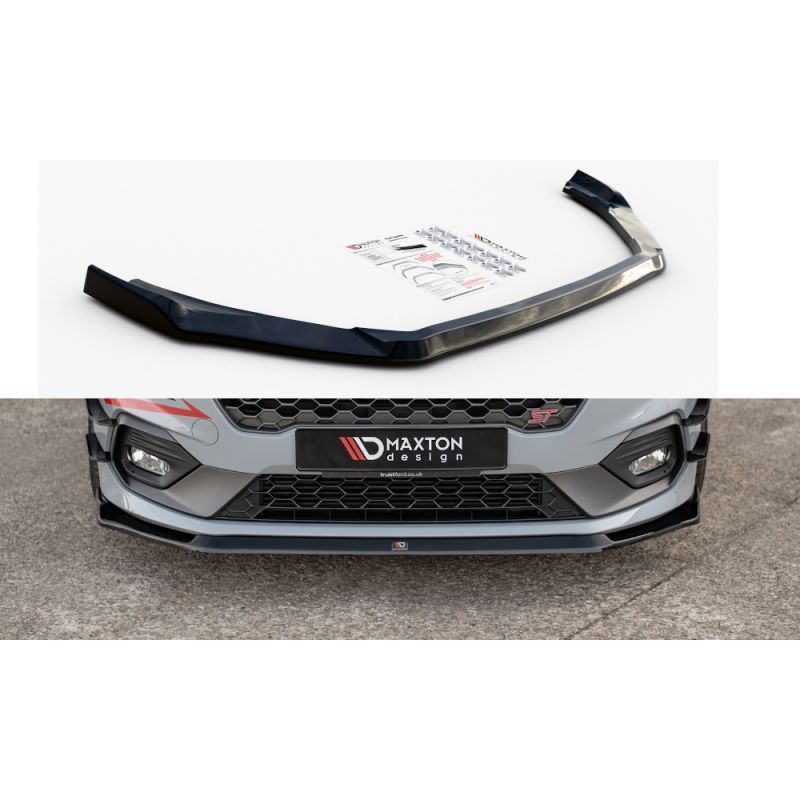 Maxton Front Splitter V.5 Ford Fiesta Mk8 ST / ST-Line Gloss Black, Fiesta Mk8