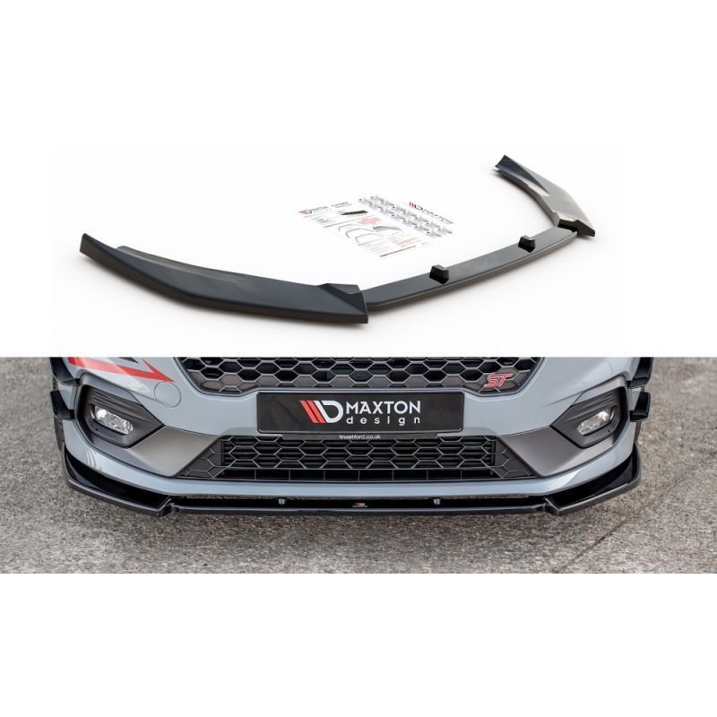 Maxton Front Splitter V.7 Ford Fiesta Mk8 ST / ST-Line Gloss Black, Fiesta Mk8