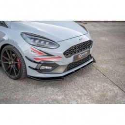 Maxton Front Splitter V.7 Ford Fiesta Mk8 ST / ST-Line Gloss Black, Fiesta Mk8