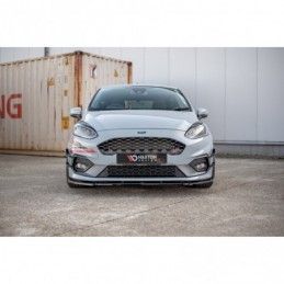 Maxton Front Splitter V.7 Ford Fiesta Mk8 ST / ST-Line Gloss Black, Fiesta Mk8