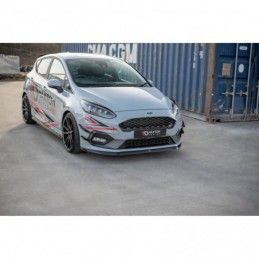 Maxton Front Splitter V.6 Ford Fiesta Mk8 ST / ST-Line Gloss Black, Fiesta Mk8