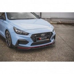 Maxton Front Splitter V.4 Hyundai I30 N Mk3 Hatchback/ Fastback Gloss Black, Hyundai