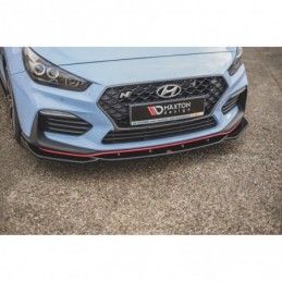 Maxton Front Splitter V.4 Hyundai I30 N Mk3 Hatchback/ Fastback Gloss Black, Hyundai