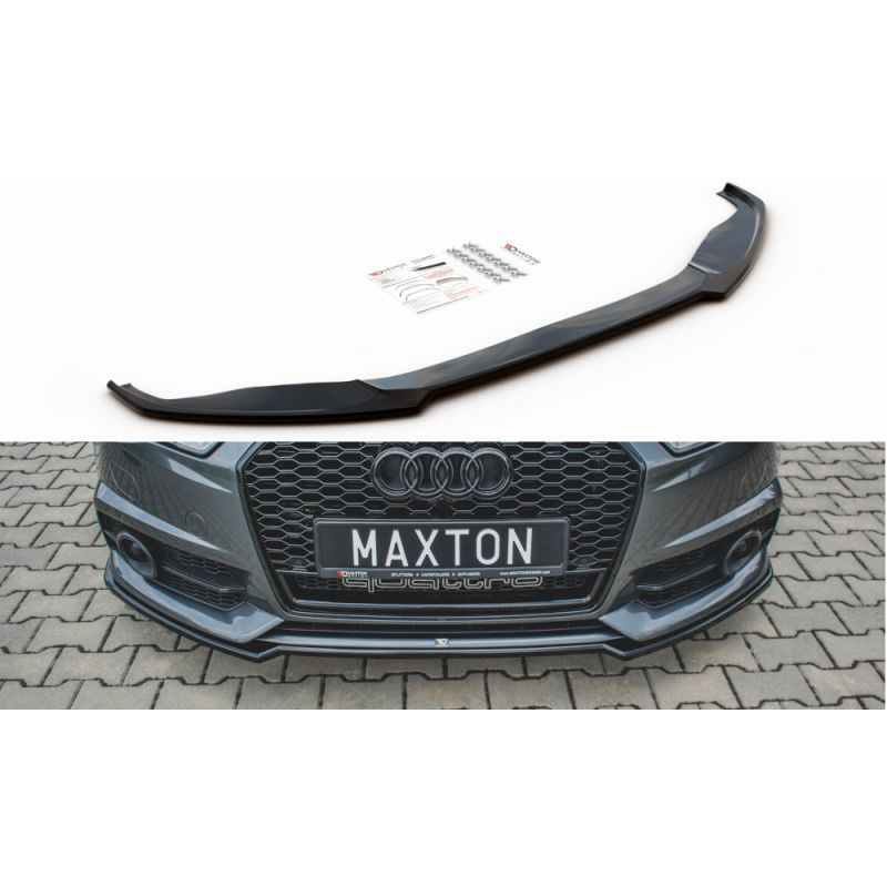 Maxton Front Splitter Audi S6 / A6 S-Line C7 FL Gloss Black, A7/ S7 / RS7 - C7