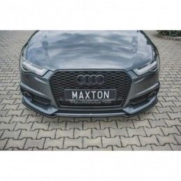 Maxton Front Splitter Audi S6 / A6 S-Line C7 FL Gloss Black, A7/ S7 / RS7 - C7