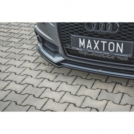 Maxton Front Splitter Audi S6 / A6 S-Line C7 FL Gloss Black, A7/ S7 / RS7 - C7