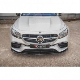 Maxton Front Splitter V.1 Mercedes-Benz E63 AMG Estate/Sedan S213/W213 Gloss Black, MERCEDES