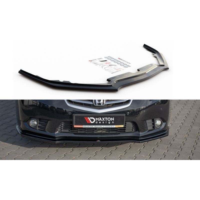 Maxton Front Splitter Honda Accord VIII (CU Series) Facelift Gloss Black, HONDA