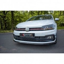 Maxton Front Splitter V.3 VW Polo GTI Mk6 Gloss Black, Polo Mk6