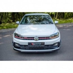 Maxton Front Splitter V.3 VW Polo GTI Mk6 Gloss Black, Polo Mk6