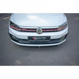 Maxton Front Splitter V.4 VW Polo GTI Mk6 Gloss Black, Polo Mk6