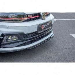 Maxton Front Splitter V.4 VW Polo GTI Mk6 Gloss Black, Polo Mk6