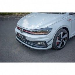 Maxton Front Splitter V.4 VW Polo GTI Mk6 Gloss Black, Polo Mk6