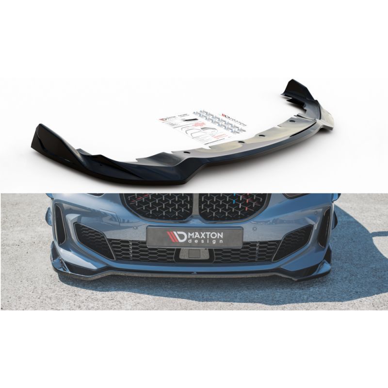 Maxton Front Splitter V.5 for BMW 1 F40 M-Pack / M135i Gloss Black, Serie 1 F40