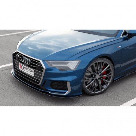 Maxton Front Splitter V.2 Audi A6 S-Line / S6 C8 Gloss Black, A6/S6/RS6 C8