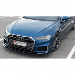 Maxton Front Splitter V.2 Audi A6 S-Line / S6 C8 Gloss Black, A6/S6/RS6 C8