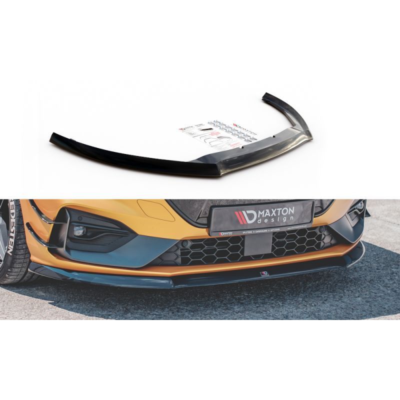 Maxton Front Splitter V.8 Ford Focus ST / ST-Line Mk4 Gloss Black, FORD