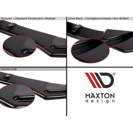 Maxton Front Splitter V.5 Seat Leon Cupra / FR Mk3 FL Gloss Black, Leon Mk3 FR