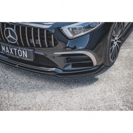 Maxton Front Splitter V.1 Mercedes-Benz CLS AMG-Line / 53AMG C257 Gloss Black, MERCEDES