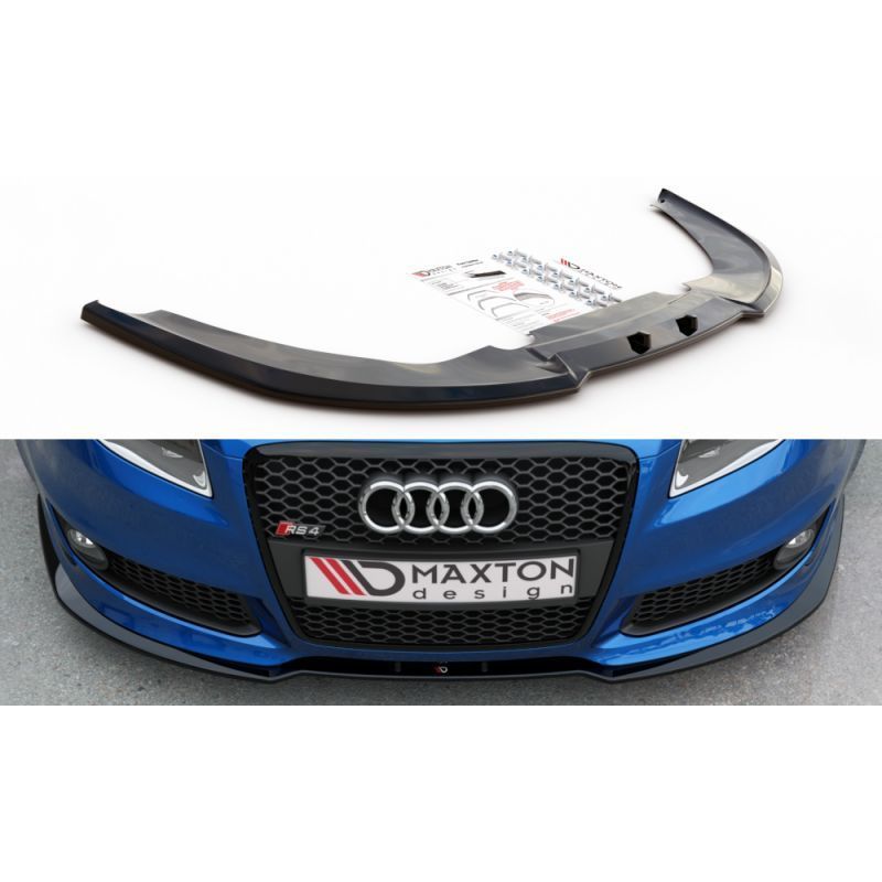 Maxton Front Splitter V.2 Audi RS4 B7 Gloss Black, A4/S4 B7